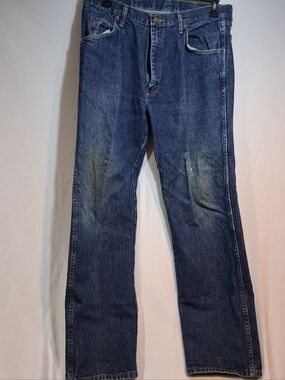 Wrangler Mens Blue Straight-Leg Jeans